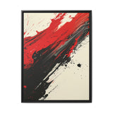 Vivid Red & Black Abstract Energy - Modern Ink-Acrylic Art Print