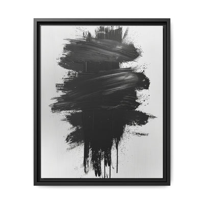 Dynamic Abstract Brush Strokes - Premium Black & White Art Print