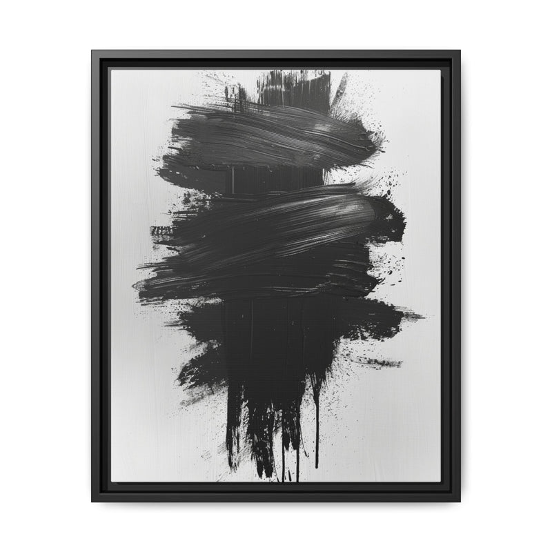 Dynamic Abstract Brush Strokes - Premium Black & White Art Print
