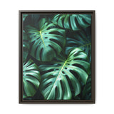 Monstera Elegance: Serene Floating Leaves Art Print