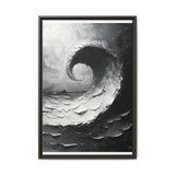 Yin-Yang Harmony - Black & White Abstract Impasto Art Print