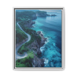 Coastal Serenity: Birdseye View of BC Highway - Premium Art Print