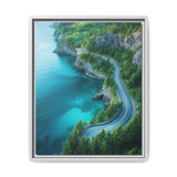 Coastal Serenity: British Columbia Highway Aerial Print