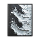Monochrome Yin-Yang Swirl - Abstract Impasto Art Print