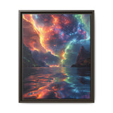 Galactic Visions: Neon Nebula & Cosmic Flora Art Print