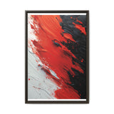 Vivid Chaos: Abstract Red & Black Brushstrokes Fine Art Print