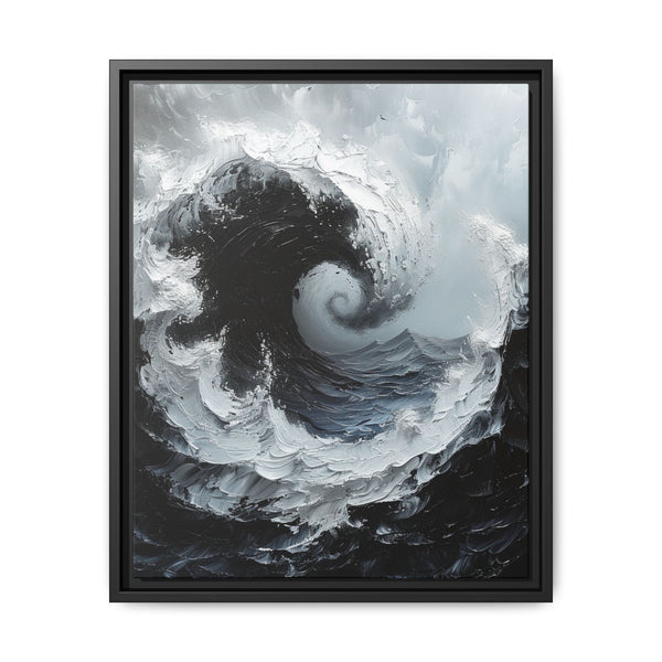 Modern Yin-Yang Swirl - High Contrast Abstract Art Print