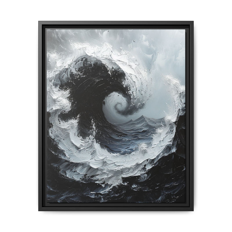 Modern Yin-Yang Swirl - High Contrast Abstract Art Print
