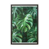 Serene Monstera Leaves Art Print - Overhead Elegance