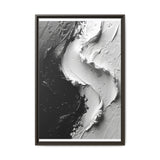 Monochrome Yin-Yang Impasto Swirl - Fine Art Modern Print