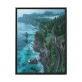 Coastal Haven: British Columbia Highway Aerial View Art Print