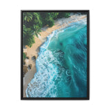 Tropical Serenity at Golden Hour - Vibrant Aerial Beach Print