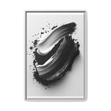 Abstract Monochrome Swirls Art Print - Museum Quality