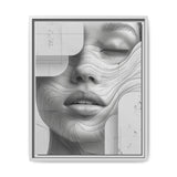 Japandi Minimalist One-Line Portrait - Monochrome Ink Art Print