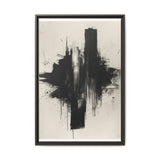 Abstract Zen Canvas - Bold Black Brush Strokes Fine Art Print