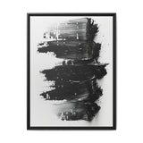 Abstract Elegance: Bold Black & White Brush Stroke Fine Art Print
