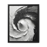 Yin-Yang Impasto Swirl - Dramatic Black & White Art Print