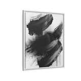 Abstract Monochrome Brush Strokes Art Print - Museum Quality