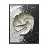 Yin-Yang Impasto Elegance - Modern Abstract Art Print