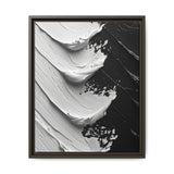 Abstract Swirls Art - Black & White Brushwork Print on Museum Paper
