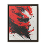 Abstract Energy - Vivid Red & Black Chaos Ink Art Print