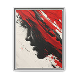 Vivid Red and Black Abstract Chaos - High-Detail 8K Art Print