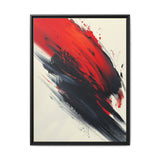 Vivid Red & Black Chaos - Modern Abstract Ink Art Print 8K