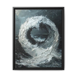 Yin-Yang Harmony - Abstract Black & White Impasto Art Print