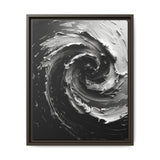 Abstract Swirls Art Print - Monochrome Brushwork Elegance