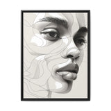 Japandi-Inspired One-Line Art Print - Monochrome Ink Elegance