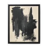 Abstract Black & White Brush Stroke Dynamic Art Print