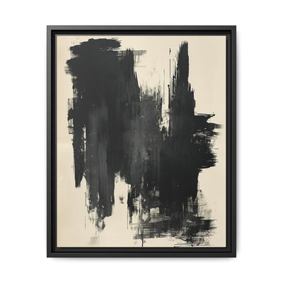 Abstract Black & White Brush Stroke Dynamic Art Print