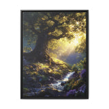 Enchanted Forest Serenity - Vibrant Oak Tree Art Print