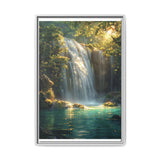 Mystical Forest Waterfall - High-Definition Nature Canvas Print