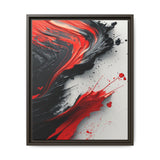 Abstract Chaos - Vivid Red and Black Brushstroke Art Print