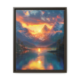 Golden Hour Serenity: Mountain Lake Landscape Fine Art Print