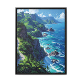 Coastal Elegance: Aerial BC Highway Art Print on Museum Paper