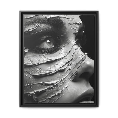 Abstract Swirls & Strokes - Black & White Art Print