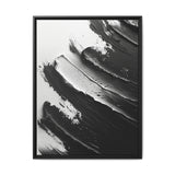 Monochrome Elegance: Swirl & Stroke Abstract Art Print