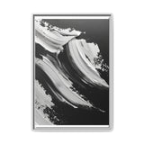 Monochrome Elegance: Abstract Swirls High-Def Art Print
