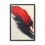 Vivid Red & Black Chaos - Modern Abstract Ink Art Print 8K