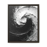 Yin Yang Serenity - Abstract Monochrome Oil Canvas Art