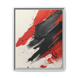 Abstract Red & Black Chaos - Vivid Ink Splatter Art Print
