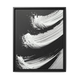 Abstract Swirls Art Print - Monochrome Brushwork Canvas