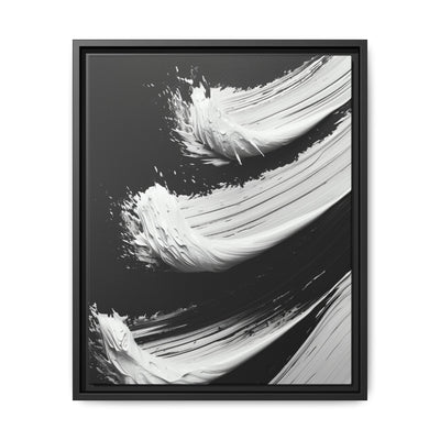 Abstract Swirls Art Print - Monochrome Brushwork Canvas