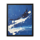 Abstract Splendor: Pollock-Inspired Blue & White Art Print