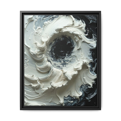 Monochrome Yin-Yang Abstract Impasto Art Print - Museum Grade