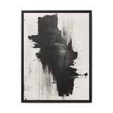 Dynamic Abstract Brush Strokes Art Print - Black & White