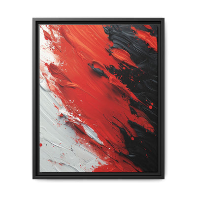 Vivid Chaos: Abstract Red & Black Brushstrokes Fine Art Print