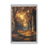 Enchanted Twilight Forest: Bioluminescent Autumn Canvas Print